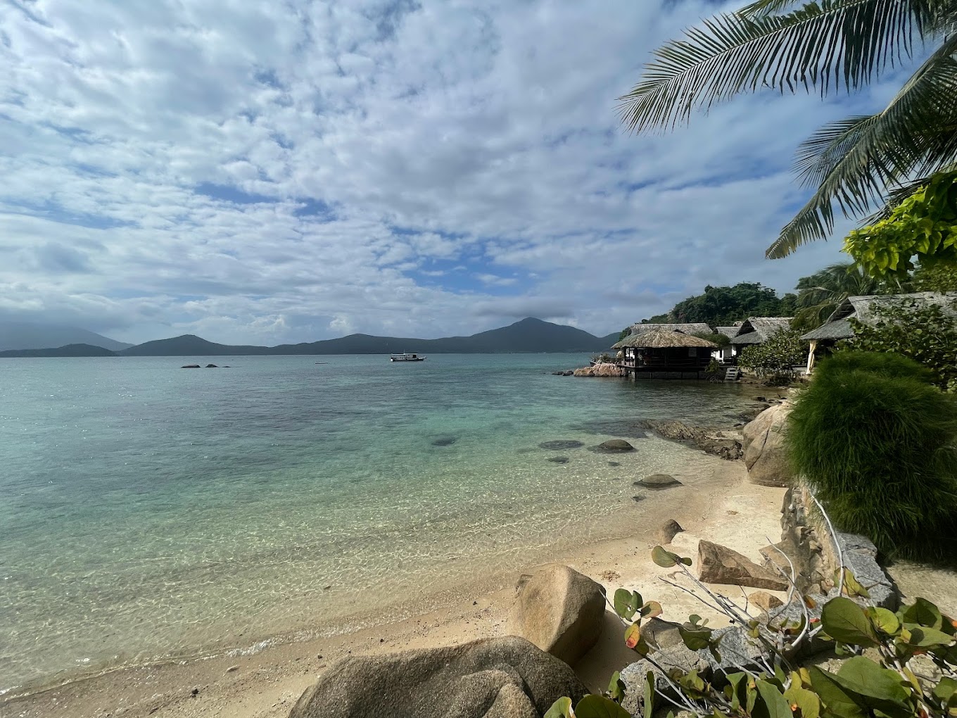 A peaceful early morning on Whale Island Resort’s beach